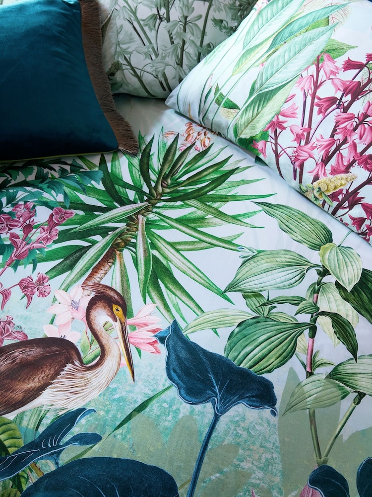 Graham & Brown Jewel Glasshouse Duvet Cover and Pillowcase Set - Image 2 of 6