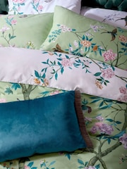 Graham & Brown Green Chinoiserie Garden Duvet Cover and Pillowcase Set - Image 2 of 6