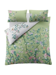 Graham & Brown Green Chinoiserie Garden Duvet Cover and Pillowcase Set - Image 5 of 6