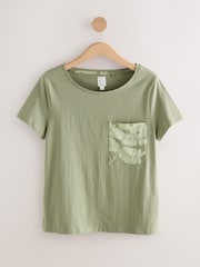 Blue/Sage Green Floral Short Sleeve Pyjamas Set 2 Pack - Image 2 of 8
