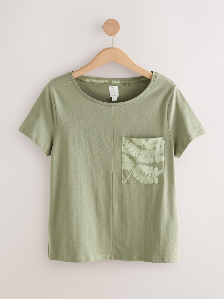 Blue/Sage Green Floral Short Sleeve Pyjamas Set 2 Pack - Image 2 of 8