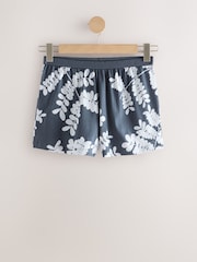 Blue/Sage Green Floral Short Sleeve Pyjamas Set 2 Pack - Image 4 of 8