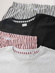 Monochrome Stripe Short Sleeve Pyjamas 2 Pack - Image 6 of 7