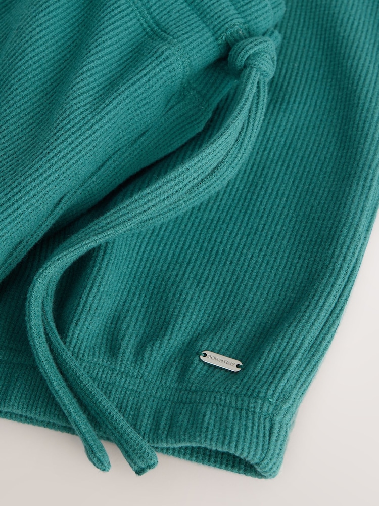 Teal Blue Cosy Waffle Long Sleeve Pyjamas - Image 3 of 3 Teal Blue Cosy Waffle Long Sleeve Pyjamas - Image 3 of 3