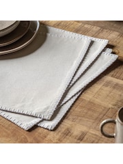 Gallery Home 4 Pack Cream Linen Effect Placemat - Image 1 of 6