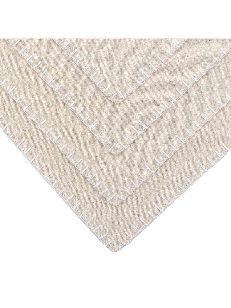 Gallery Home 4 Pack Cream Linen Effect Placemat - Image 6 of 6