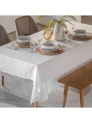 Gallery Home White Small Classic Tablecloth - Image 1 of 6