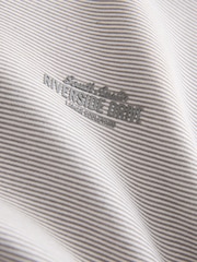 Grey Relaxed Fit Graphic Print Heavyweight Striped T-Shirt - Image 2 of 3