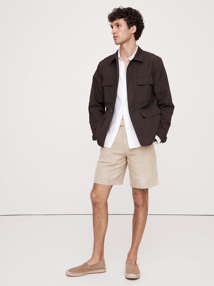 Banana Republic Beige 9 Inch Linen Shorts - Image 1 of 1