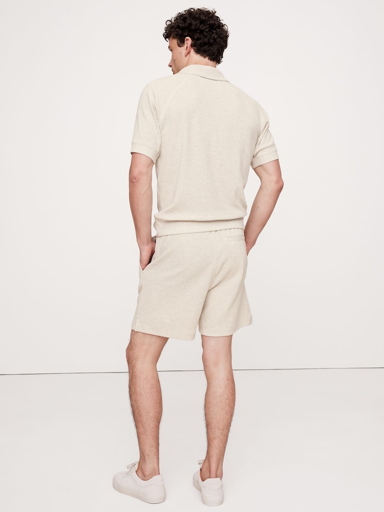 Banana Republic Beige Waffle Knit Pull On Shorts - Image 2 of 4