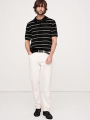 В черную полоску - Banana Republic Cotton Blend Polo Shirt - Image 1 of 4