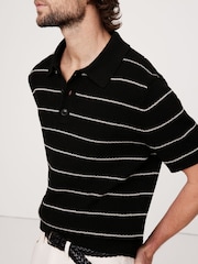 В черную полоску - Banana Republic Cotton Blend Polo Shirt - Image 3 of 4