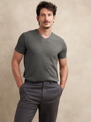 Banana Republic Luxury-Touch V Neck T-Shirt - Image 1 of 3