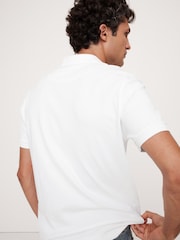Banana Republic White Cotton Short Sleeve Polo Shirt - Image 2 of 4