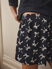 Black/White Bow Short Set Pyjamas - Image 3 of 5
