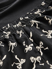 Black/White Bow Short Set Pyjamas - Image 5 of 5