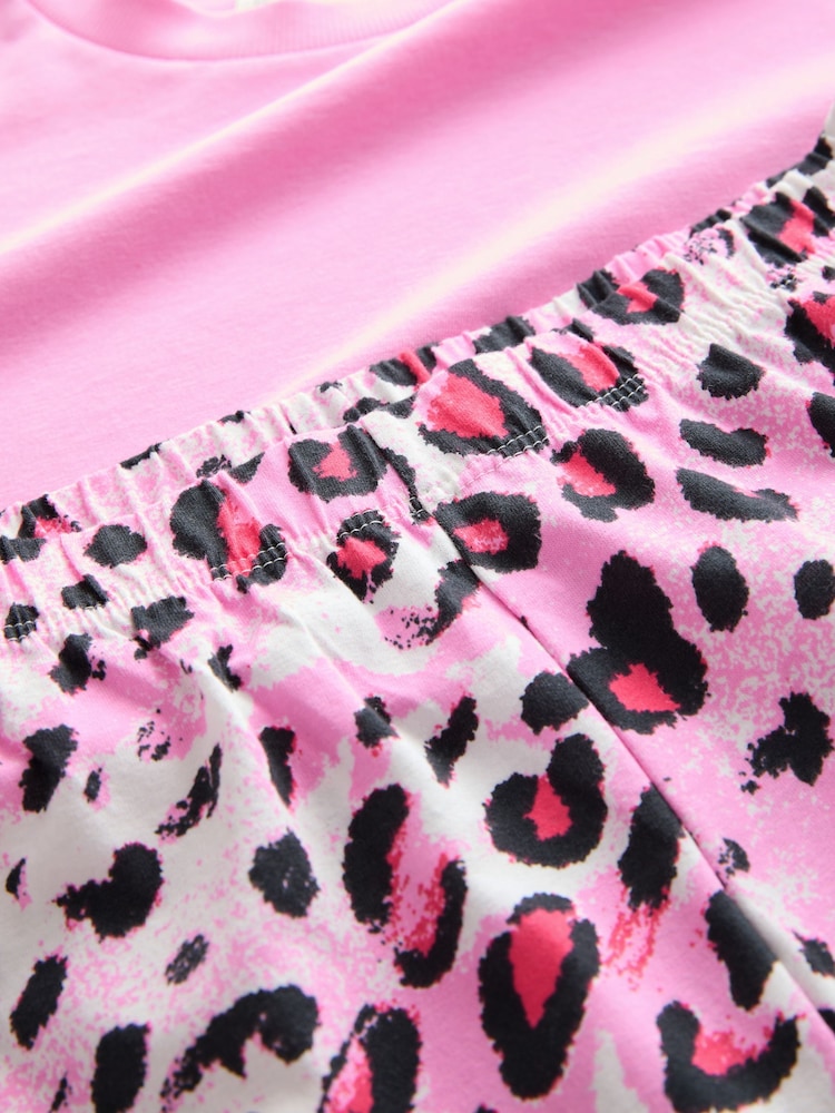 Pink Animal Short Set Pyjamas - Image 3 of 3
