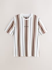 Neutral Smart Vertical Stripe T-Shirt - Image 1 of 3
