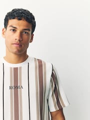 Neutral Smart Vertical Stripe T-Shirt - Image 4 of 7