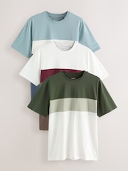 Azul/neutro/verde - Colour Blocking T-Shirts 3 Pack - Imagen 1 de 6