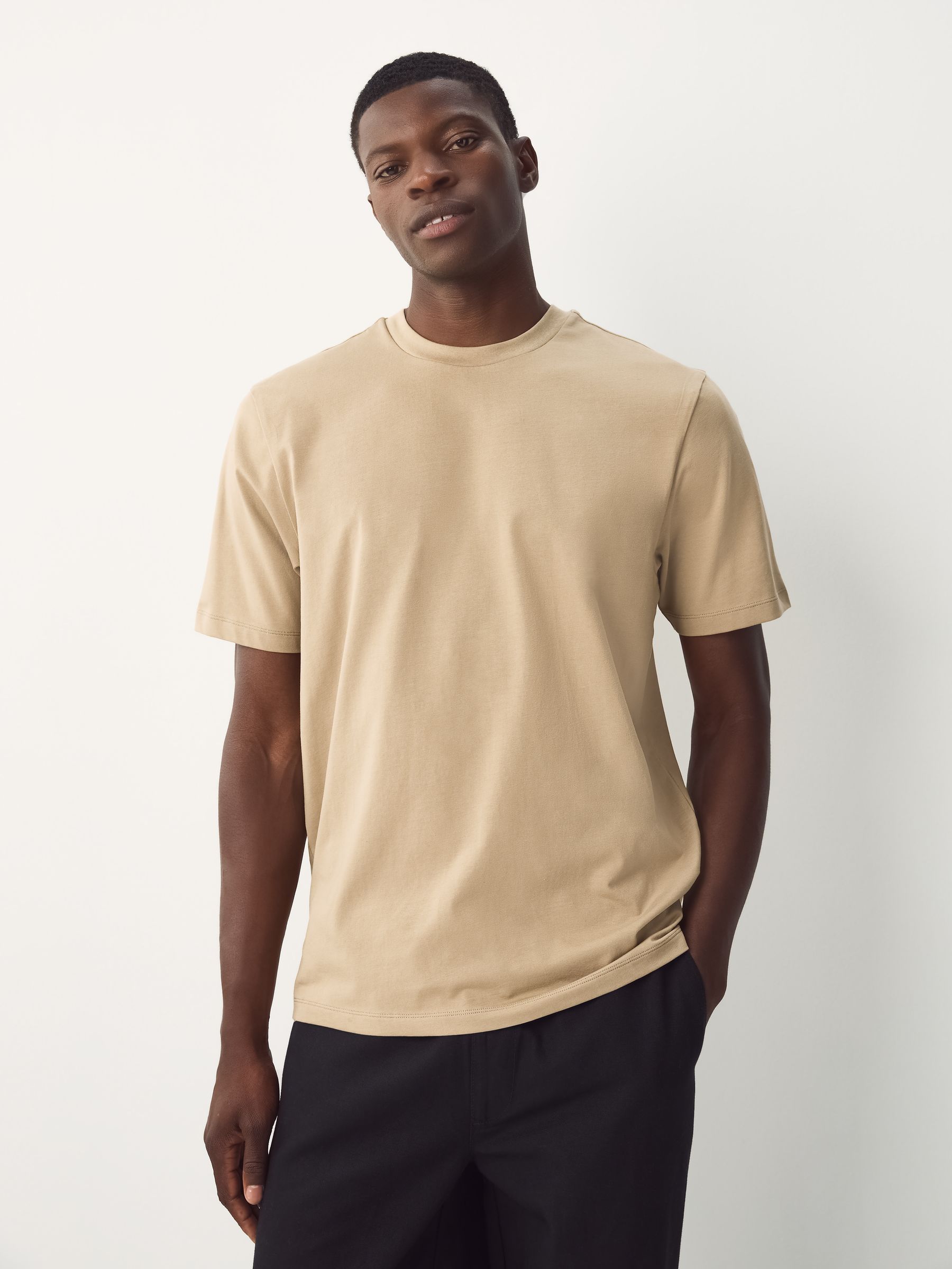 Buy Neutral/Stone/Black Regular Fit Colour Blocking T-Shirts 3