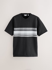 Neutral/Stone/Black Regular Fit Colour Blocking T-Shirts 3 Pack - Image 4 of 9