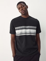 Neutral/Stone/Black Regular Fit Colour Blocking T-Shirts 3 Pack - Image 7 of 9