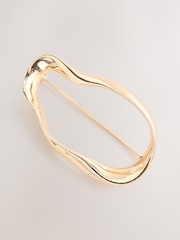 Gold Tone Organic Shaped Brooch - Image 2 of 3