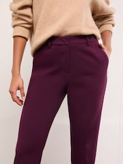 Lipsy Burgundy Red Tailored Tapered Trousers - Image 3 of 4