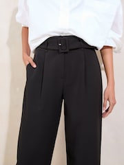 Lipsy Black Barrel Leg Trousers - Image 2 of 4