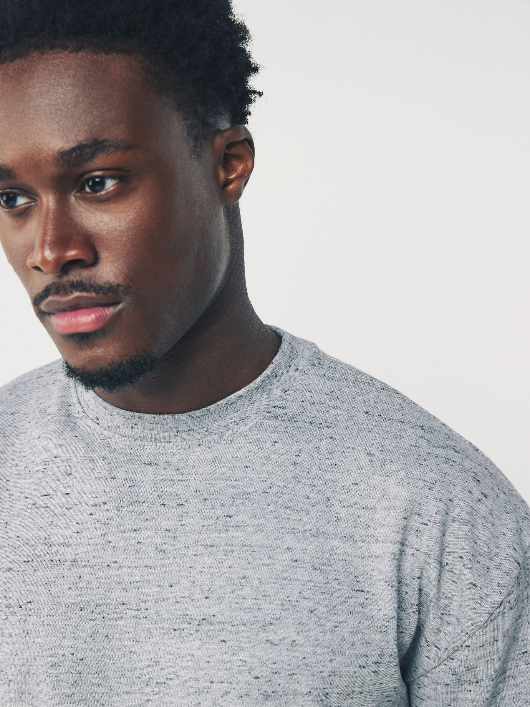 Buy Grey Marl Relaxed Fit Heavyweight T-Shirt from Next USA