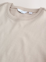 Putty Contrast Stitch Regular Fit Heavyweight T-Shirt - Image 8 of 8