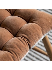 Gallery Home Brown Cotton Velvet Seatpad - Image 4 of 10
