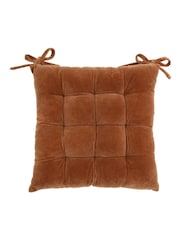 Gallery Home Brown Cotton Velvet Seatpad - Image 5 of 10
