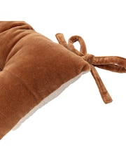 Gallery Home Brown Cotton Velvet Seatpad - Image 9 of 10