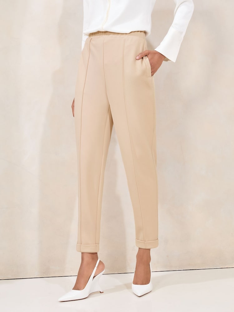 Lipsy Stone Tapered Jersey Trousers - Image 1 of 4 Lipsy Stone Tapered Jersey Trousers - Image 1 of 4