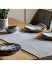 Gallery Home Grey Woven Striped Small Table Runner - Image 1 of 6