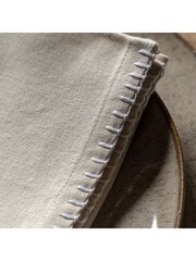 Gallery Home 4 Pack Cream Linen Effect Napkins - Image 3 of 4