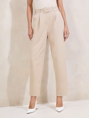 Lipsy Stone Barrel Leg Trousers - Image 1 of 4
