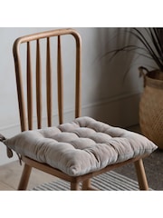 Gallery Home Cream Cotton Velvet Seatpad - Image 1 of 10