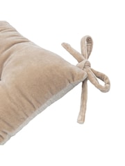 Gallery Home Cream Cotton Velvet Seatpad - Image 10 of 10