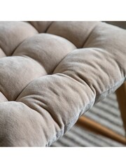 Gallery Home Cream Cotton Velvet Seatpad - Image 4 of 10