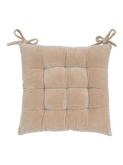 Gallery Home Cream Cotton Velvet Seatpad - Image 5 of 10