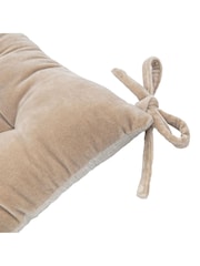 Gallery Home Cream Cotton Velvet Seatpad - Image 6 of 10