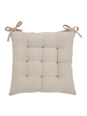 Gallery Home Cream Cotton Velvet Seatpad - Image 8 of 10