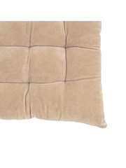 Gallery Home Cream Cotton Velvet Seatpad - Image 9 of 10