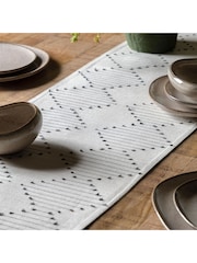 Gallery Home White Diamond Weave Small Table Runner - Image 1 of 6