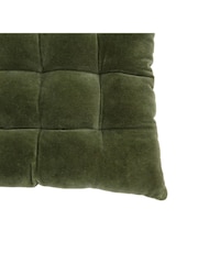 Gallery Home Green Cotton Velvet Seatpad - Image 10 of 10