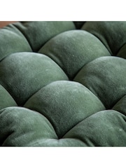 Gallery Home Green Cotton Velvet Seatpad - Image 3 of 10