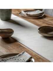 Gallery Home Cream Linen Effect Small Table Runner - Image 1 of 6